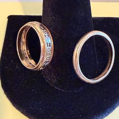 14k Yellow Gold Bands 4.4 grams Size 5&6