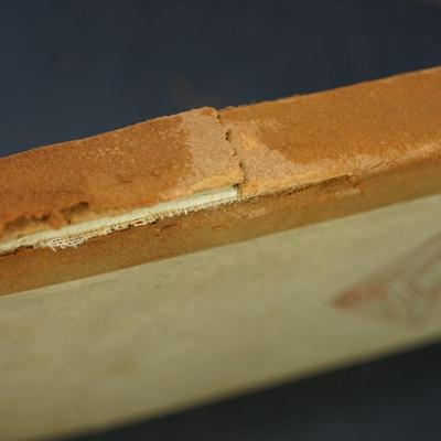 Sale Photo Thumbnail #326: The pages are of thick paper, rough edges , Hard cover with leather spine is very worn and is seperating from the book) most on the lower half , You could put glue on the binding to temporary repair. 
The pages in the inside of the book are bound well and