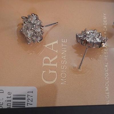 GRA CERTIFIED MOISSANITE Earrings