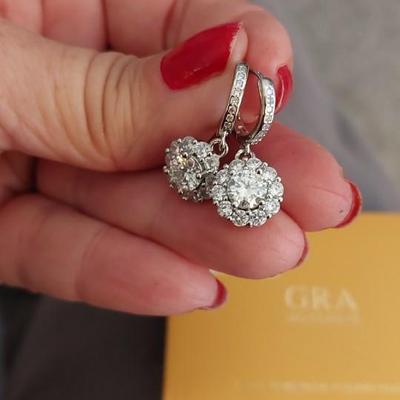 GRA CERTIFIED MOISSANITE EARRINGS
