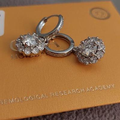 GRA CERTIFIED MOISSANITE EARRINGS
