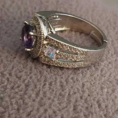 Fashion Ring Purple Stone