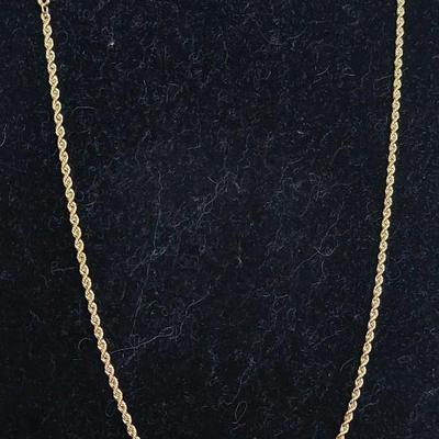 14kt Gold Filled Rope Necklace 24"