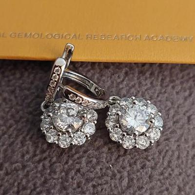 GRA CERTIFIED MOISSANITE EARRINGS
