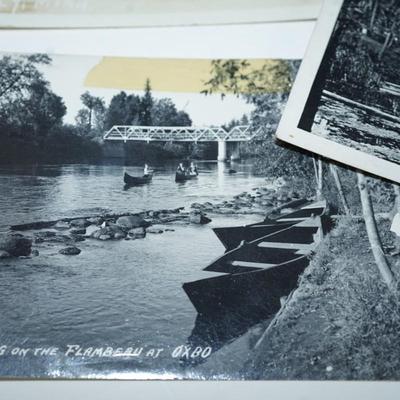 Sale Photo Thumbnail #340: six photo cards from the 1940's vilas and oneida county
two are postmarked the rest were unused. 
condition. One has old tape on the top and one has the post mark stamp that shows through . The rest appear to be goodl