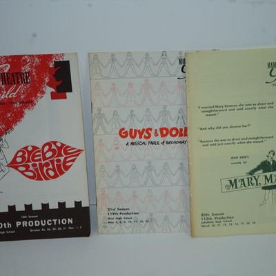 Sale Photo Thumbnail #352: thirteen original playbills from the Madison Theater Guild during the 1960's
The playbills are in very good condition and have the actors listed along with crews and credits. 
Advertising in the playbills are of fun interest alsol
Madison.\, WI history