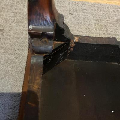 French Provincial Louis XV Style Coffee Table - Walnut, Cabriole Legs