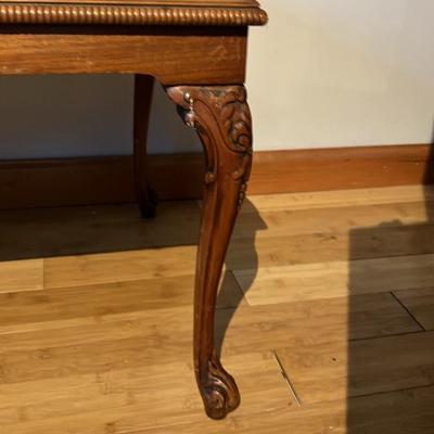 French Provincial Louis XV Style Coffee Table - Walnut, Cabriole Legs