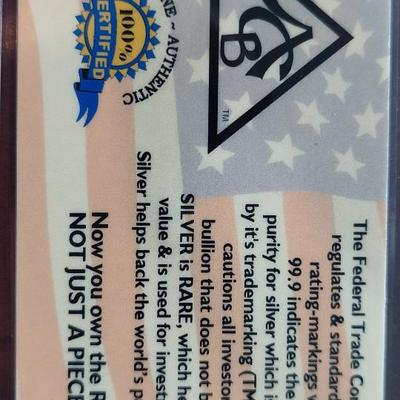 One grain USA fine silver 99.9