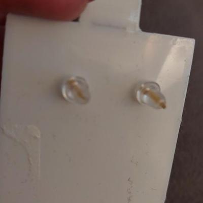 Fashion Earrings Gold Swan with Pearl