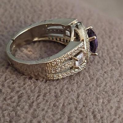 Fashion Ring Purple Stone