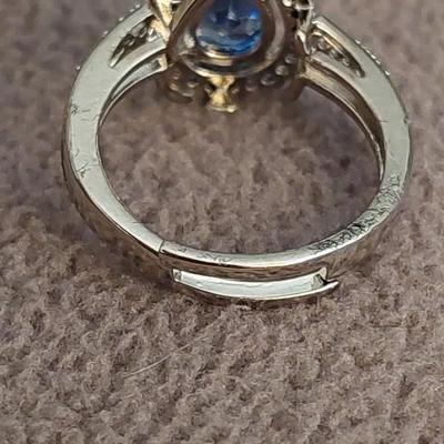 Fashion Ring Blue Tear