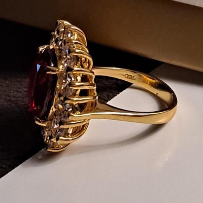 GIA CERTIFIED LAB GROWN RUBY RING