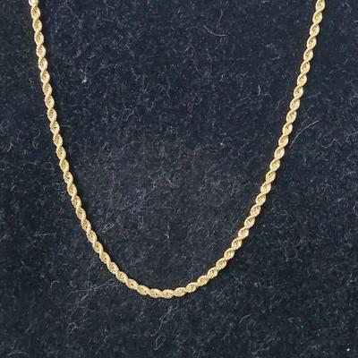 14kt Gold Filled Rope Necklace 18"