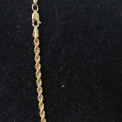 14kt Gold Filled Rope Necklace 18"