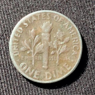 circulated 1965 Roosevelt dime.