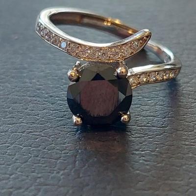 GRA CERTIFIED BLACK MOISSANITE RING