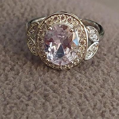 Fashion Ring Soft Pink Clear