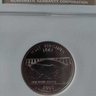 West Virginia quarter Ms 67 grade 2005
