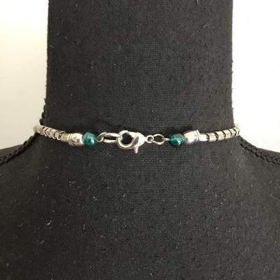 Beautiful, silver toned, Ocean blue, abalone shell, frosted Seaglass statement, necklace