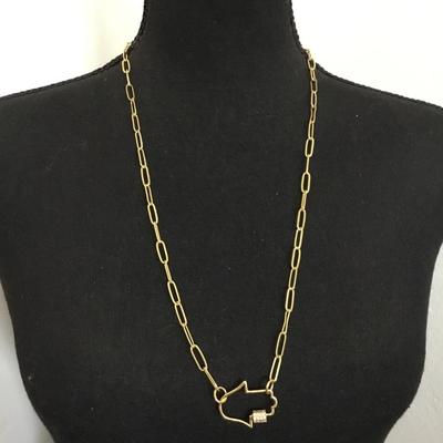 Gold tone, rhinestone fashion, necklace
