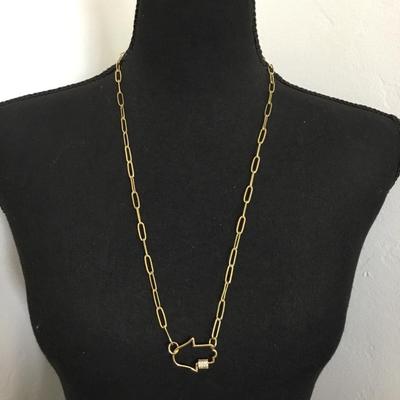 Gold tone, rhinestone fashion, necklace