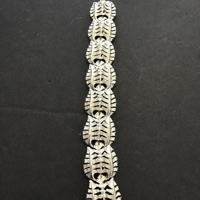 Sale Photo Thumbnail #40: Beautiful vintage, silver tone, fashion, statement bracelet. Please see attached photos.