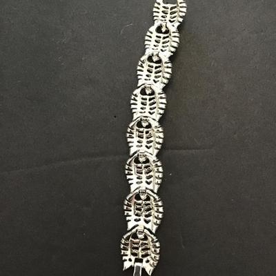 Sale Photo Thumbnail #41: Beautiful vintage, silver tone, fashion, statement bracelet. Please see attached photos.