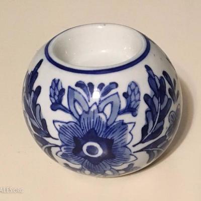 Blue and White Votive Candle Holder