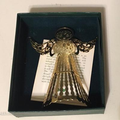 Reed and Barton Gold Angel Ornament 