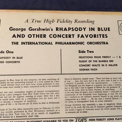 "Rhapsody in Blue" The International Philharmonic" Record (33)