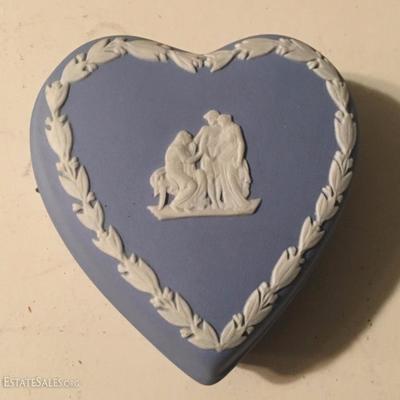 Wedgwood Jasperware Heart Shaped Box 