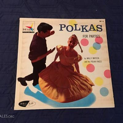 "Polkas for Parties" Wally Mateck and His Polka Faces, Record (33) 