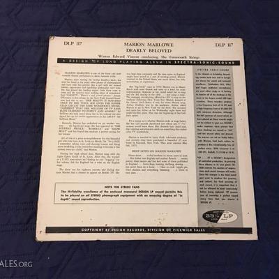 "Dearly Beloved" Marion Marlowe, Record (33)