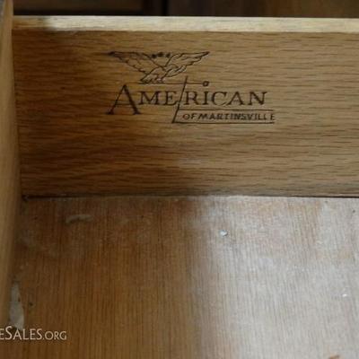American Martinsville High Boy Walnut Dresser Chest - Merton Gershun