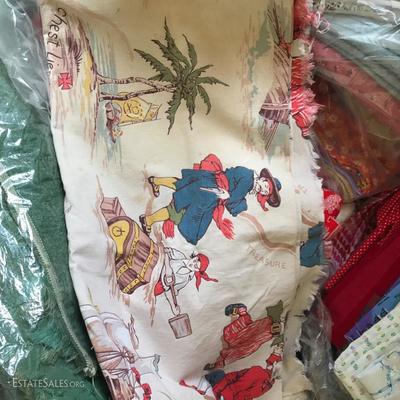 Lot 10 - Large Lot of Craft Supplies and Fabric