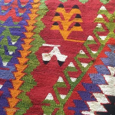 Lot 7 - Colorful Turkish Kilim Rug 