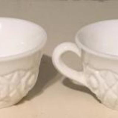 Milk Glass Cups 
