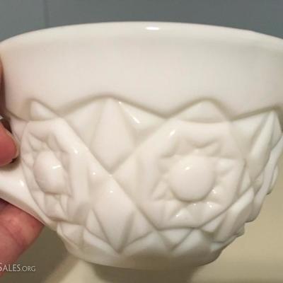 Milk Glass Cups 