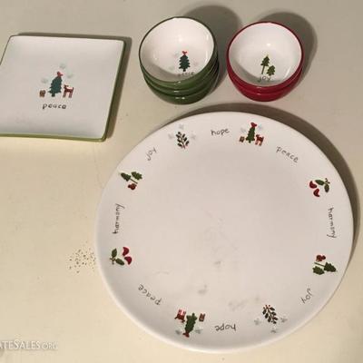 "Holiday Home" Plate and Ramikin Collection