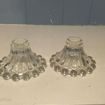 Glass Candle Holders Set