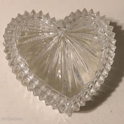 Glass Heart Trinket Box