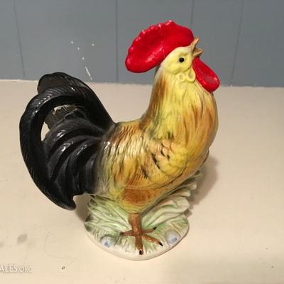 Vintage Chicken and Rooster Set