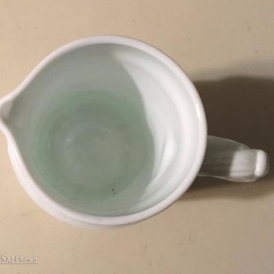Grapevine Pattern Milk Glass Pitcher