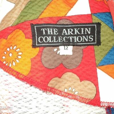 Vtg 1960's Arkin Collection ensemble colorful piquet  Crown Colony Hong Kong