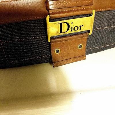 Christian Dior authentic leather/denim numbered  signed bag 