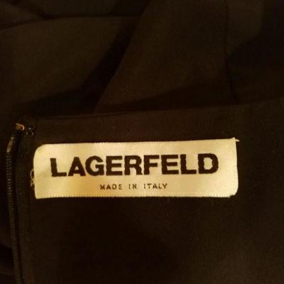 Vtg Karl Lagerfeld crepe midi embellished dress 1980's doing 1930's