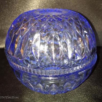 Blue Glass Container