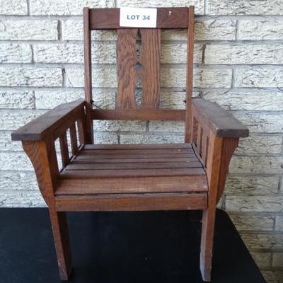 LOT #34 - Mission Style Child's Chair