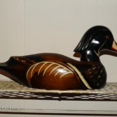 Wood carved Mallard Duck 1984